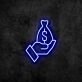 Money Bag Neon Sign for Wealth and Prosperity Themes
