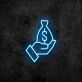 Money Bag Neon Sign for Wealth and Prosperity Themes