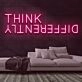 Think Differently Neon Sign for Inspirational and Creative Spaces