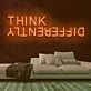 Think Differently Neon Sign for Inspirational and Creative Spaces