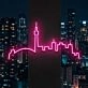 Toronto Skyline Neon Sign for City and Cultural Decor