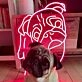 Cutie The Pug Neon Sign for Pet Lovers