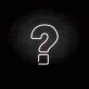 'Question Mark' neon sign