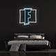 F game Logo Neon Sign for Gaming Fans