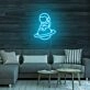 Astronaut Sitting On Planet Neon Sign for Space Enthusiasts