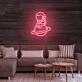 Astronaut Sitting On Planet Neon Sign for Space Enthusiasts