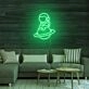 Astronaut Sitting On Planet Neon Sign for Space Enthusiasts