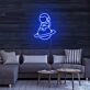 Astronaut Sitting On Planet Neon Sign for Space Enthusiasts