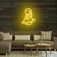 Astronaut Sitting On Planet Neon Sign for Space Enthusiasts