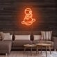 Astronaut Sitting On Planet Neon Sign for Space Enthusiasts