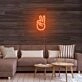 Mini Peace Finger Neon Sign for Peaceful and Fun Spaces