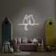 Two Cats Looking Neon Sign for Animal Lovers