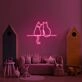 Two Cats Looking Neon Sign for Animal Lovers