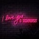 I Love You I Know Neon Sign for Romantic and Star Wars Fans