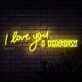 I Love You I Know Neon Sign for Romantic and Star Wars Fans