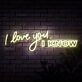 I Love You I Know Neon Sign for Romantic and Star Wars Fans