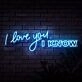 I Love You I Know Neon Sign for Romantic and Star Wars Fans