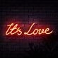 It's Love Neon Sign for Romantic and Loving Spaces