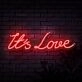 It's Love Neon Sign for Romantic and Loving Spaces