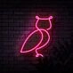 Owl Neon Sign for Nature and Whimsical Decor