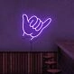 Shaka Neon Sign for Beach and Surfing Themes