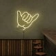 Shaka Neon Sign for Beach and Surfing Themes