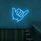 Shaka Neon Sign for Beach and Surfing Themes