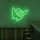 Shaka Neon Sign for Beach and Surfing Themes