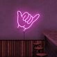 Shaka Neon Sign for Beach and Surfing Themes