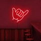 Shaka Neon Sign for Beach and Surfing Themes