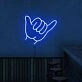 Shaka Neon Sign for Beach and Surfing Themes