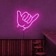 Shaka Neon Sign for Beach and Surfing Themes