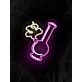 Bong Ganja Leaf Neon Sign for Cannabis Enthusiasts
