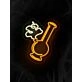 Bong Ganja Leaf Neon Sign for Cannabis Enthusiasts
