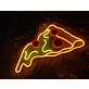 Pizza Slice Neon Sign for Pizzerias and Dining Areas