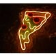 Pizza Slice Neon Sign for Pizzerias and Dining Areas