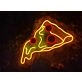 Pizza Slice Neon Sign for Pizzerias and Dining Areas