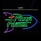 Pizza Planet Rocket Neon Sign for Fun and Whimsical Spaces