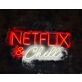 Netflix and Chill Neon Sign for Cozy and Fun Spaces