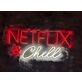 Netflix and Chill Neon Sign for Cozy and Fun Spaces