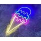 Dripping Ice Cream Neon Sign for Sweet and Fun Spaces