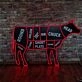 Cow Butcher Shop Neon Sign for Butcher Shops and Restaurants
