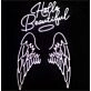 Angel Wings and Nimbus Hello Beautiful Neon Sign for Inspirational and Fun Spaces