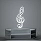 Treble Clef Note Neon Sign for Music Lovers