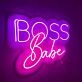 Boss Babe Neon Sign for Empowering and Bold Spaces
