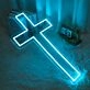 Christianity Cross Neon Sign for Religious and Spiritual Spaces