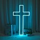 Christianity Cross Neon Sign for Religious and Spiritual Spaces