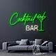 Cocktail Bar With Martini Drink Neon Sign for Bars and Social Spaces