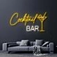 Cocktail Bar With Martini Drink Neon Sign for Bars and Social Spaces