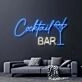 Cocktail Bar With Martini Drink Neon Sign for Bars and Social Spaces